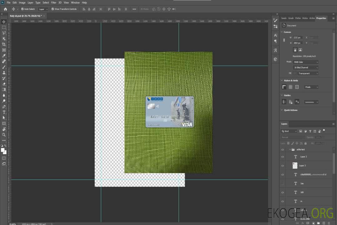 Photolook de la carte visa de la banque centrale de Bosnie , Herzégovine template